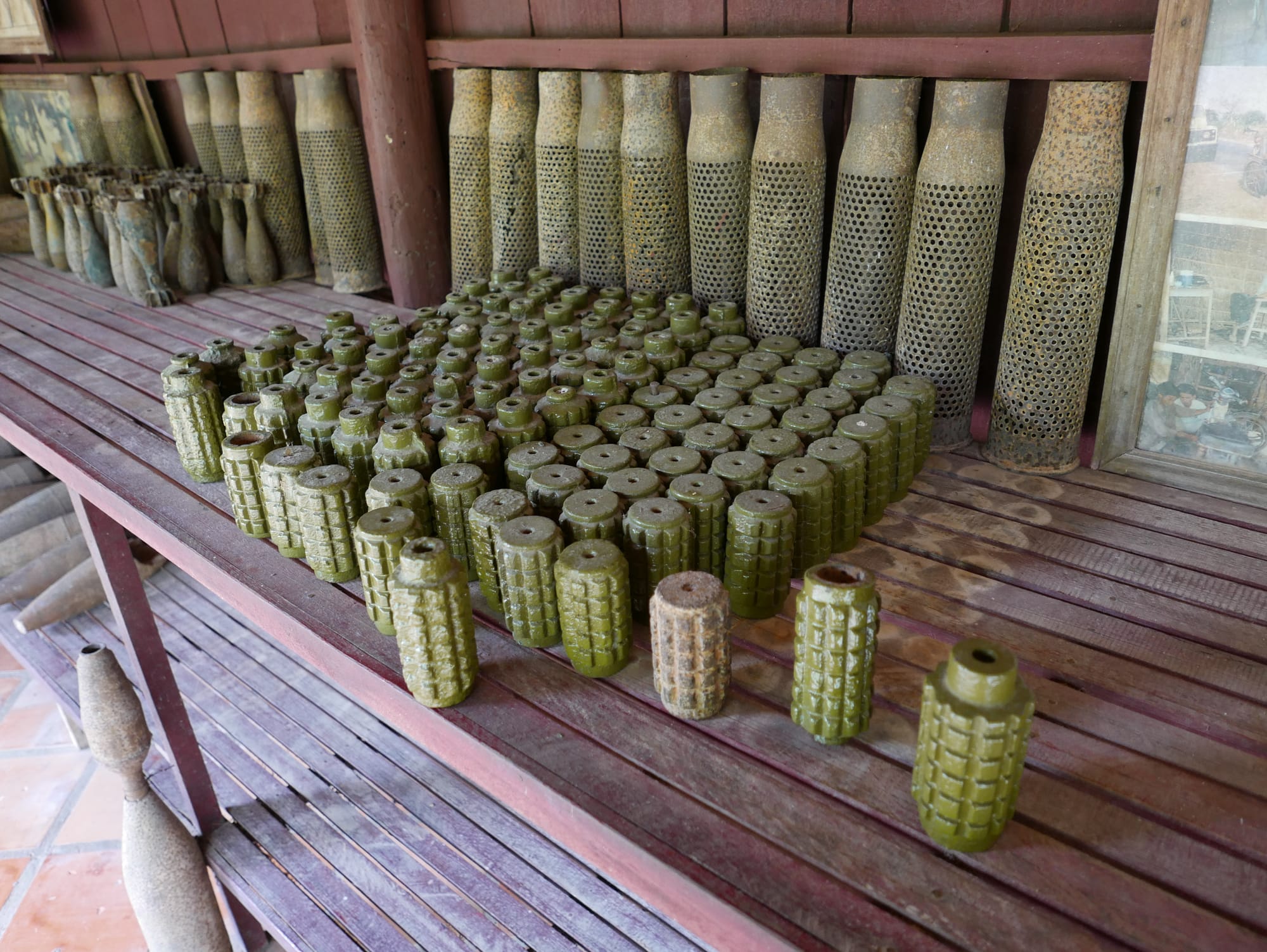 Photo by Author — anti-personnel mines — War Museum, Siem Reap, Cambodia