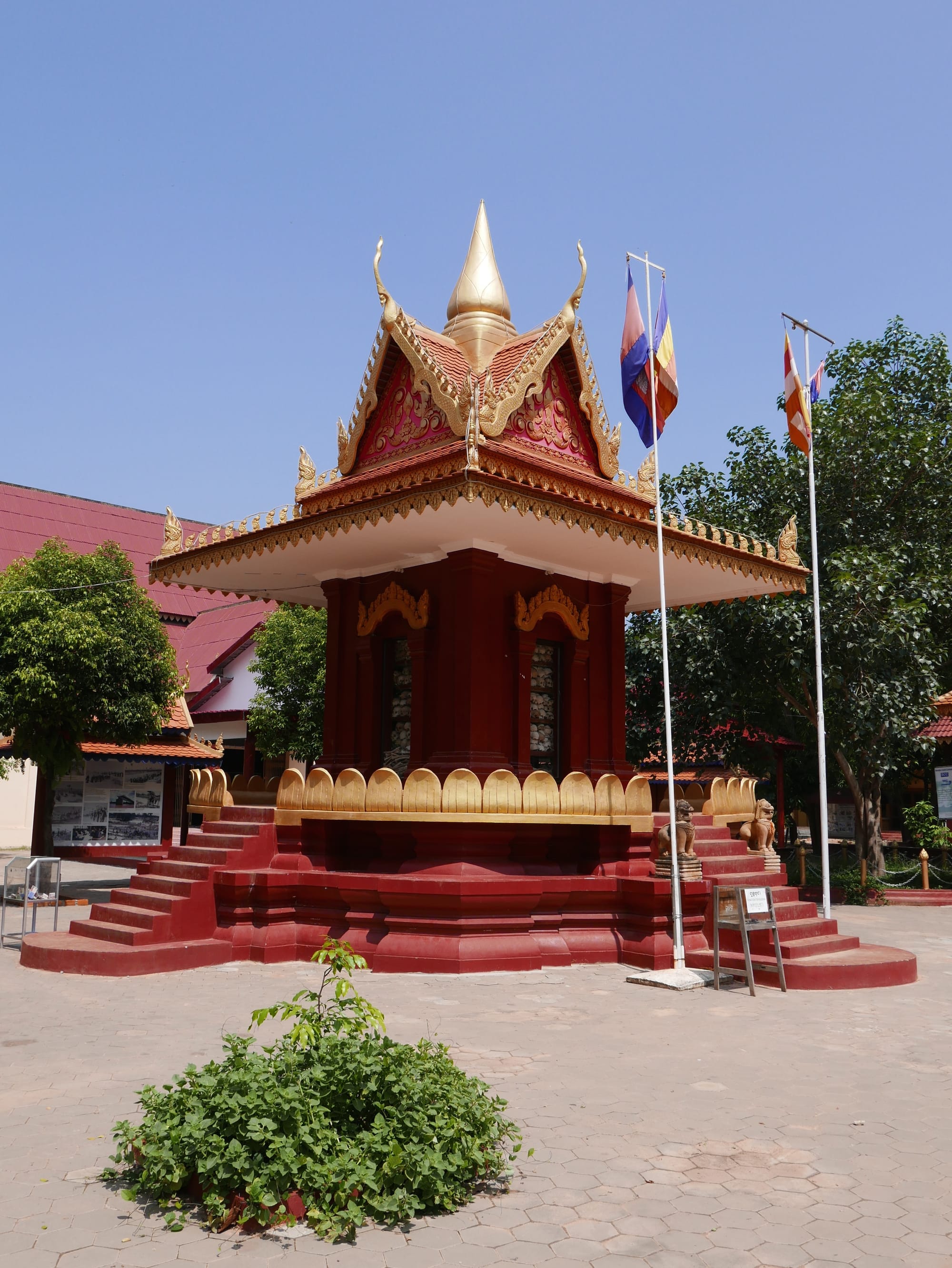 Photo by Author — the stupa at Wat Thmey Killing Field Memorial, Siem Reap, Cambodia