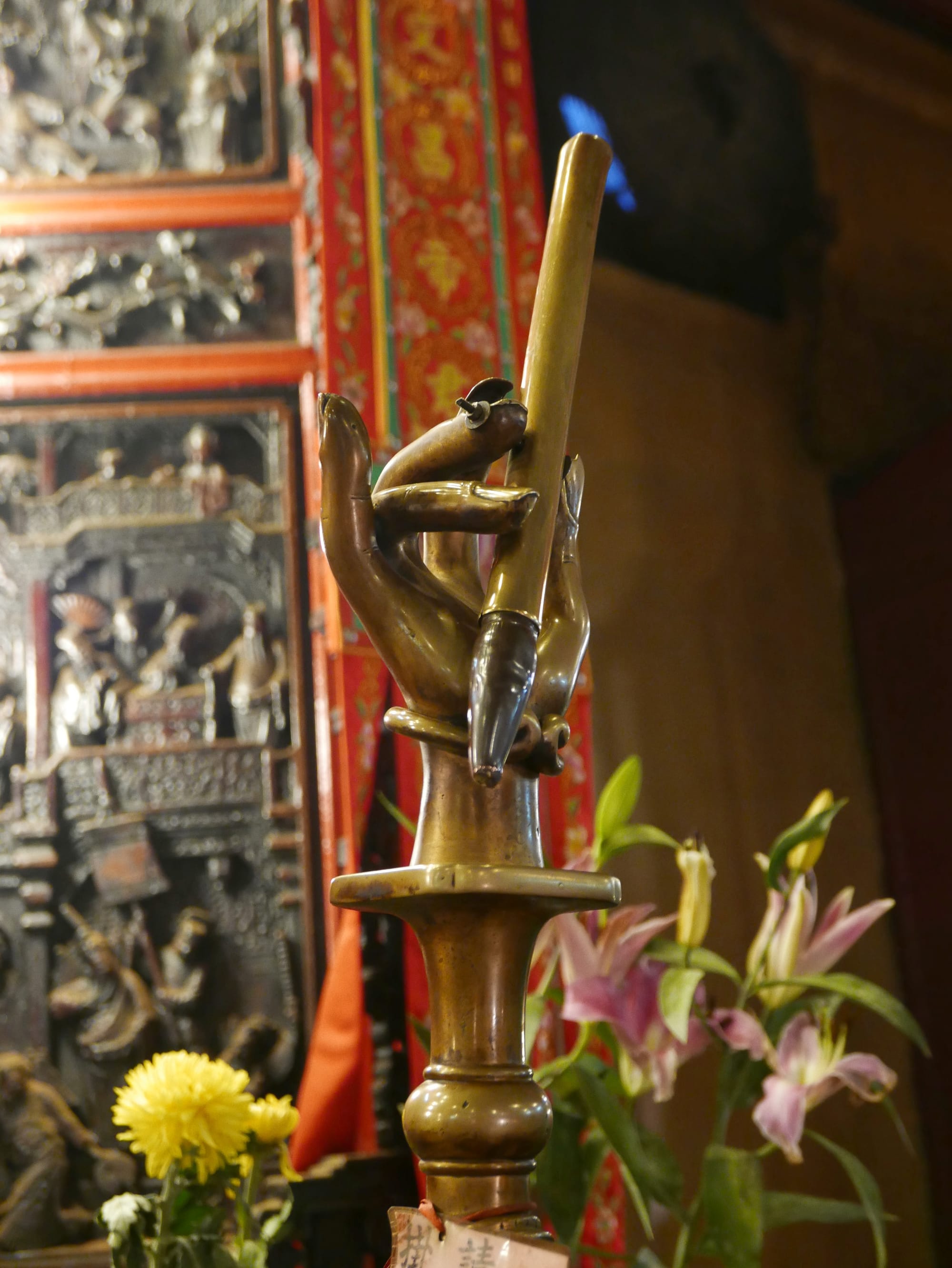 Photo by Author — the brush of the God of Literature (Man) — Man Mo Temple 文武廟, Hong Kong