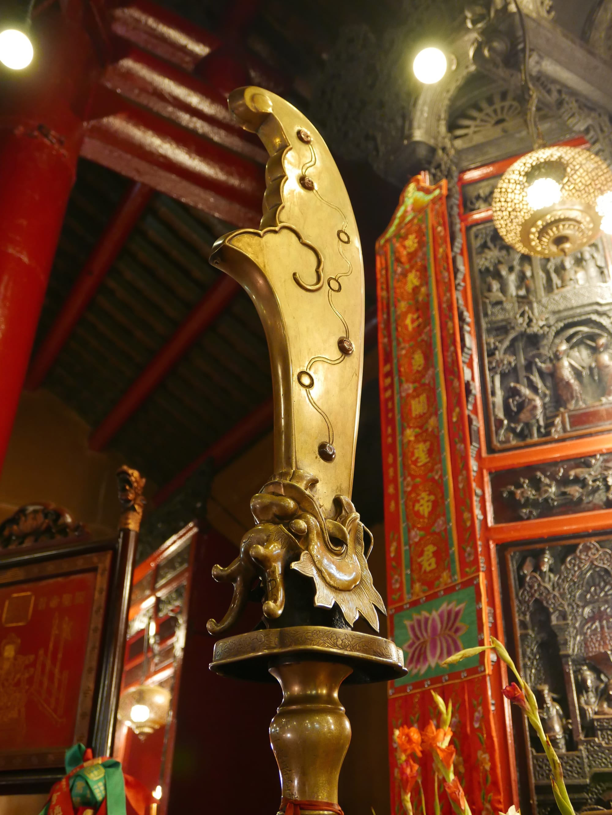 Photo by Author — the weapon of God of Martial Arts or War (Mo) — Man Mo Temple 文武廟, Hong Kong