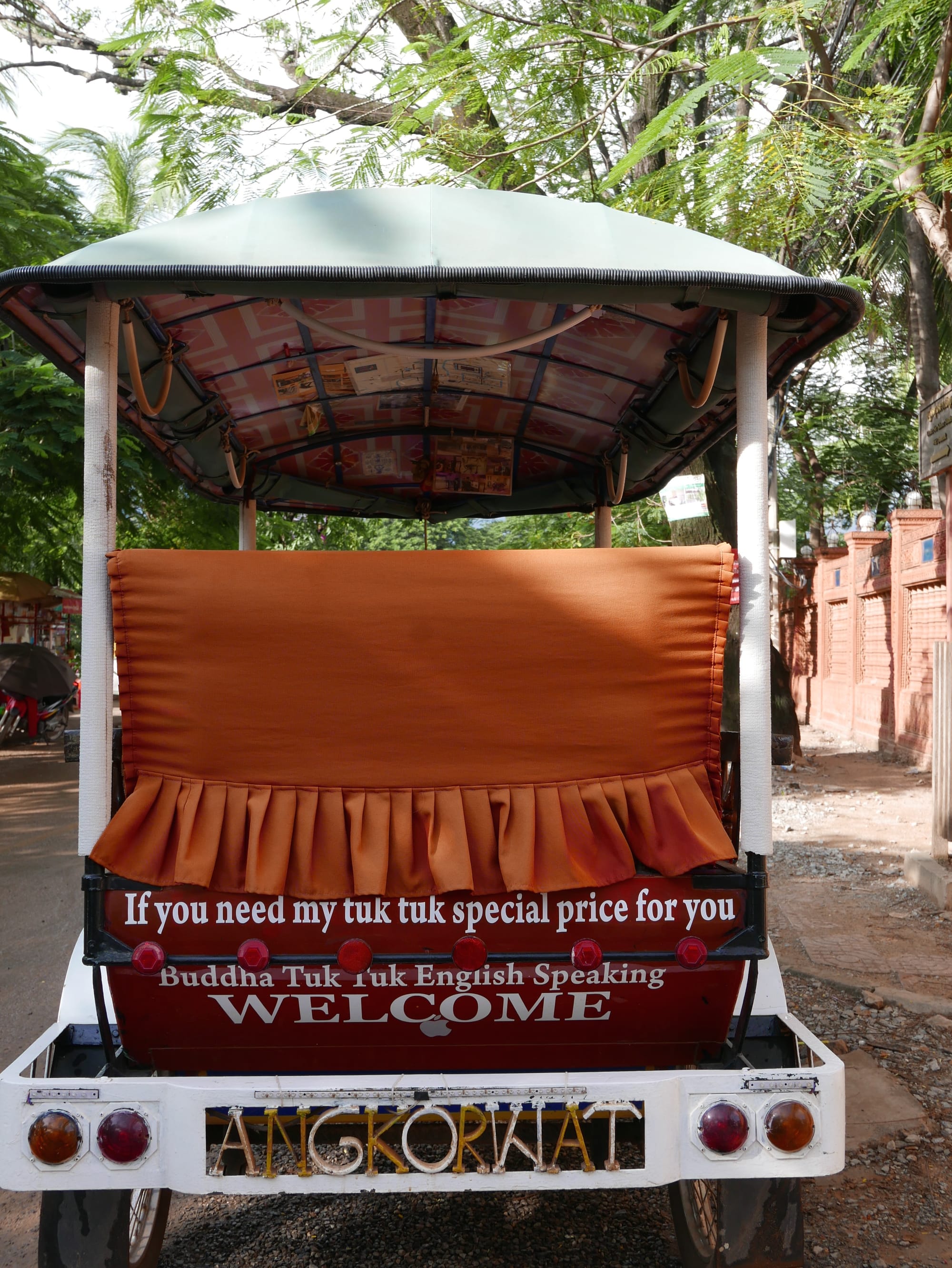 Photo by Author — everyone gets a special price — Tuk Tuks of Siem Reap, Cambodia