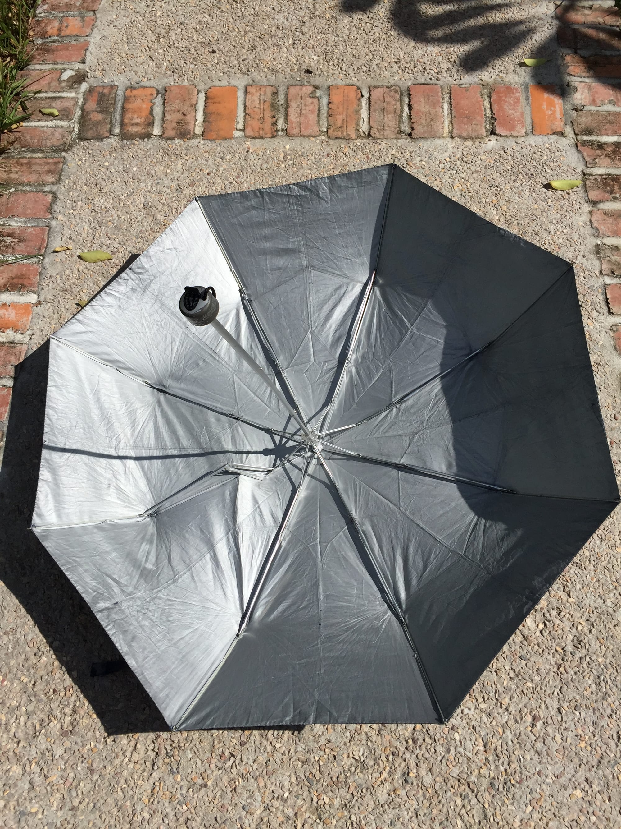 Photo by Author — my travel umbrella — the damage done by a freak gust of wind