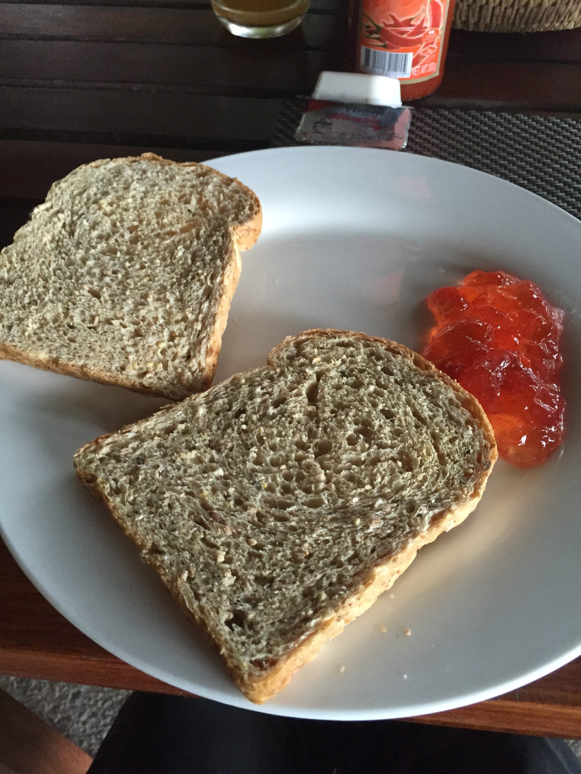 Photo by Author — Typical hotel toast — not cooked