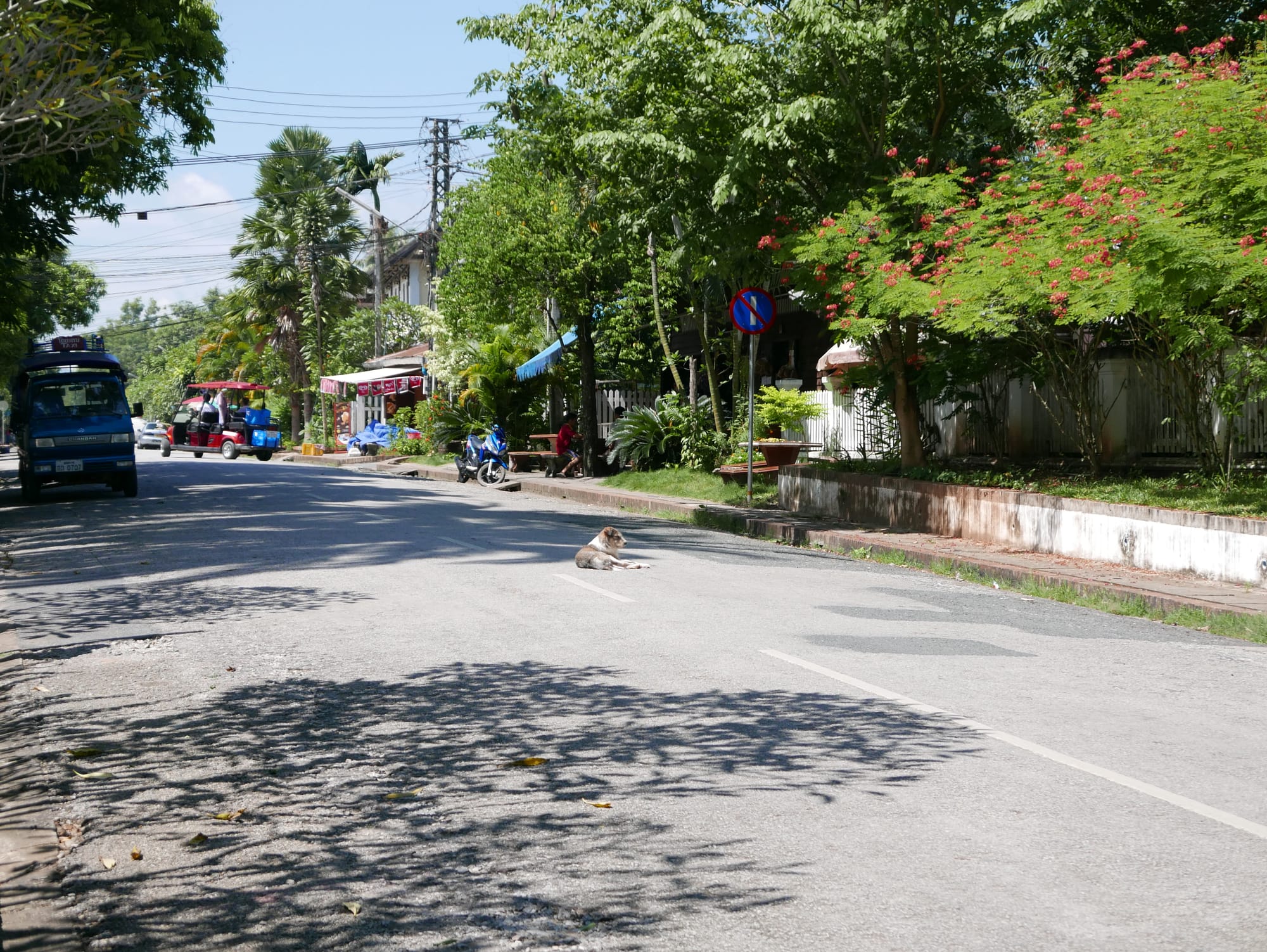 Photo by Author — the Main Street — Luang Prabang (ຫລວງພະບາງ/ຫຼວງພະບາງ), Laos — where is everyone?