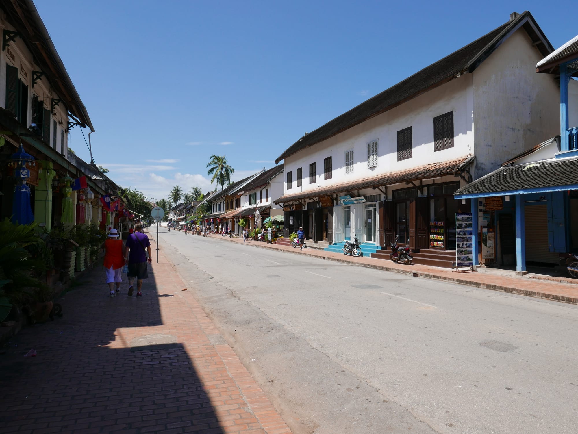 Photo by Author — the empty streets of Luang Prabang (ຫລວງພະບາງ/ຫຼວງພະບາງ), Laos