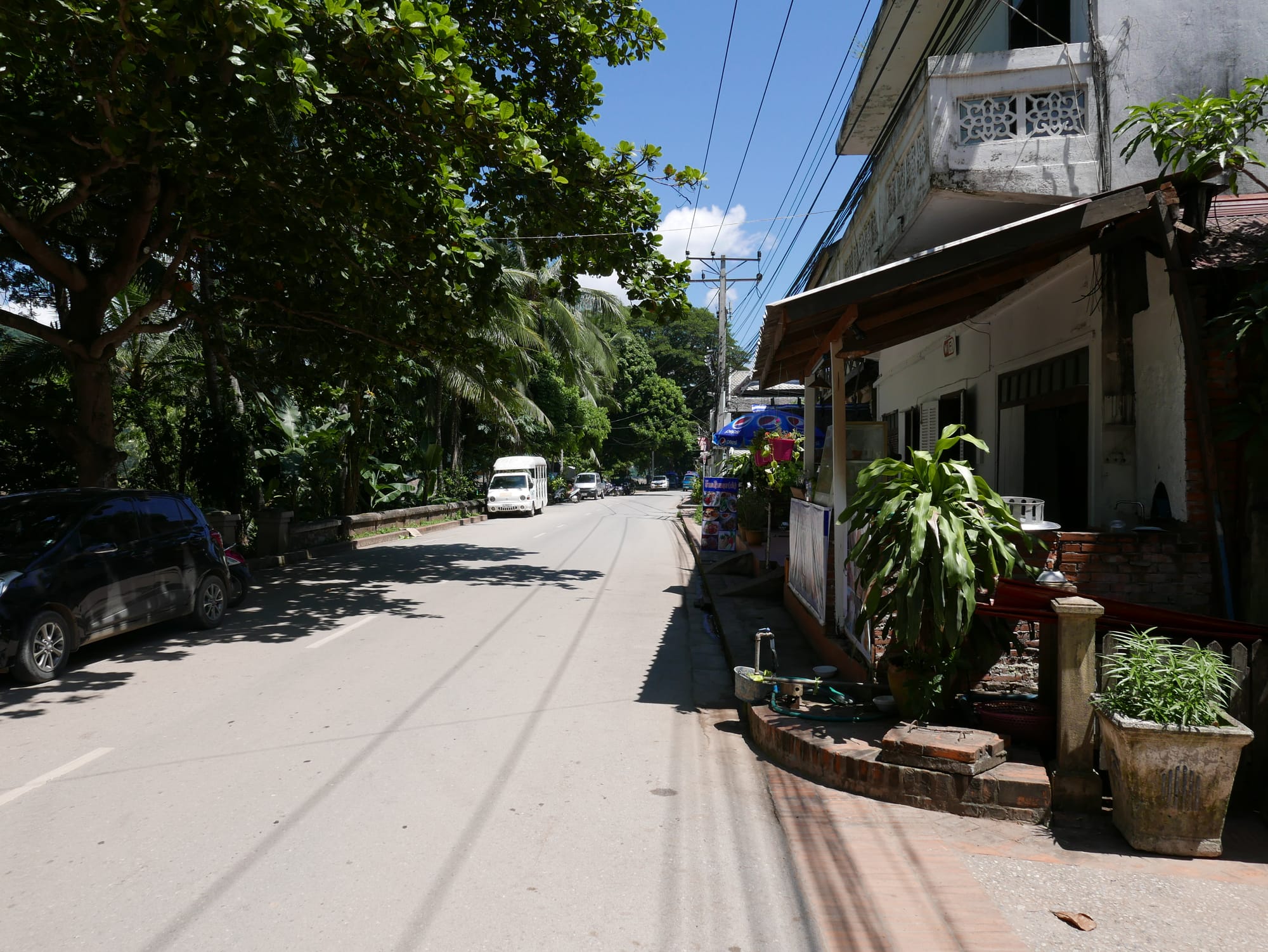 Photo by Author — the empty streets of Luang Prabang (ຫລວງພະບາງ/ຫຼວງພະບາງ), Laos