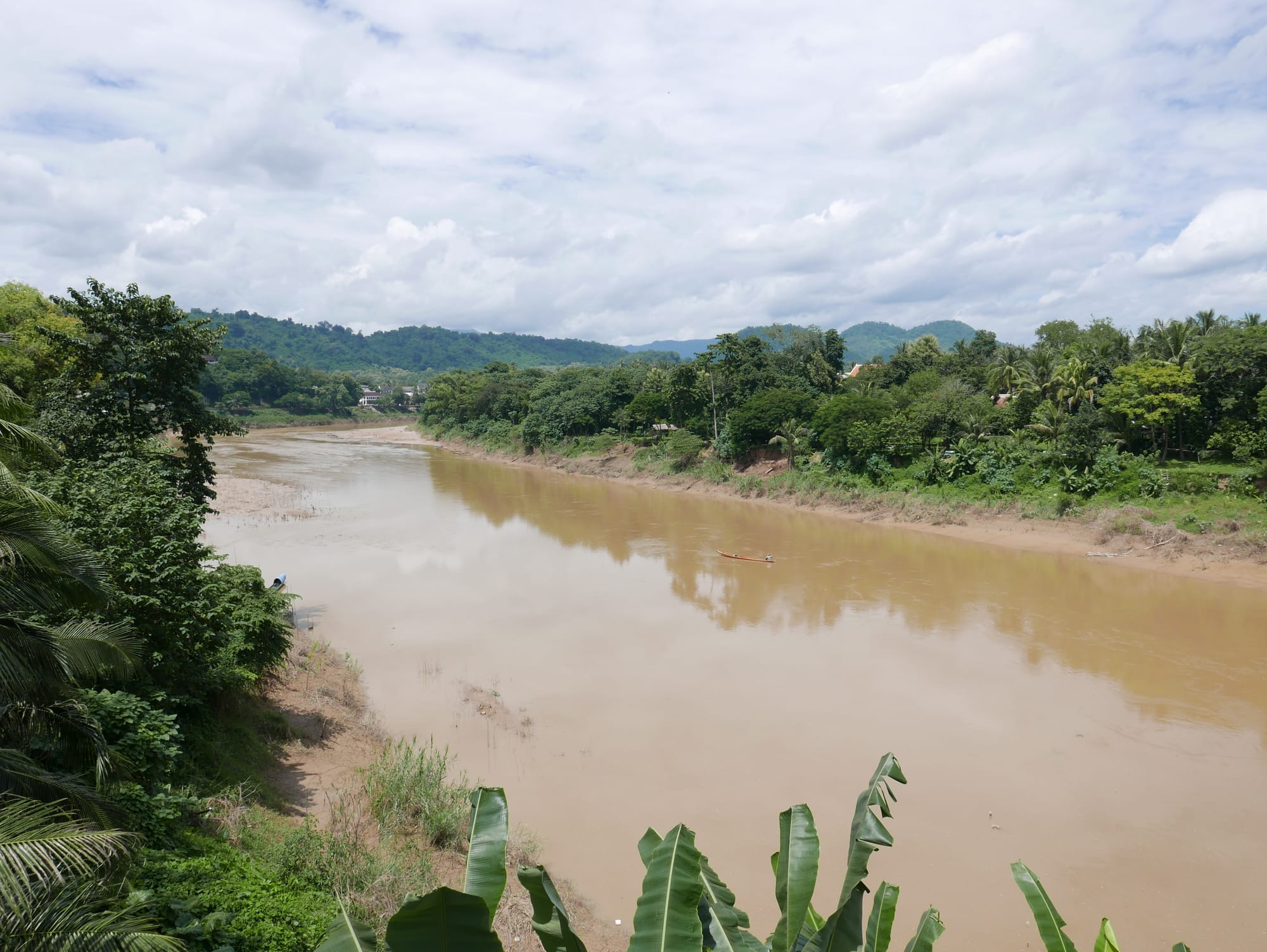 Photo by Author — Nam Khan River from The Old Bridge, Luang Prabang (ຫລວງພະບາງ/ຫຼວງພະບາງ), Laos 