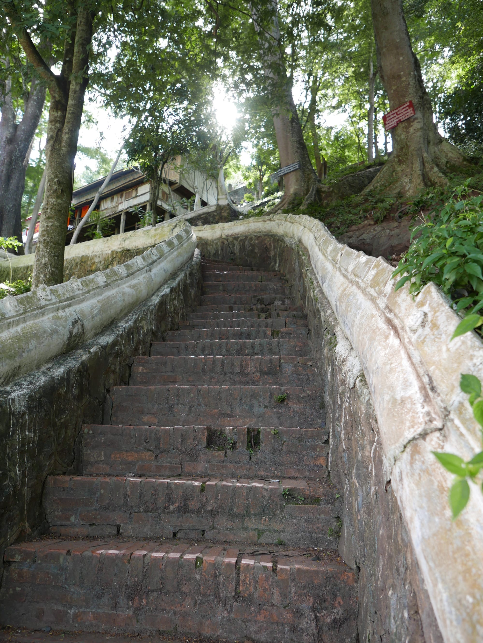 Photo by Author — the steps up Mount Phousi, Luang Prabang (ຫລວງພະບາງ/ຫຼວງພະບາງ), Laos