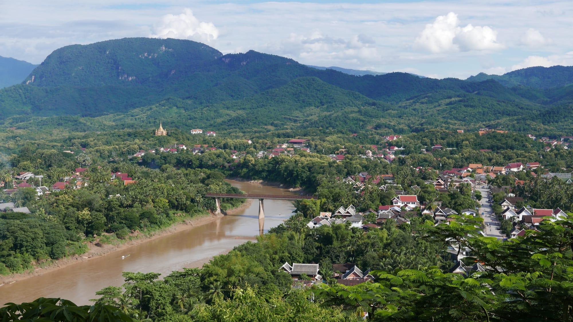 Photo by Author — the view from Mount Phousi, Luang Prabang (ຫລວງພະບາງ/ຫຼວງພະບາງ), Laos