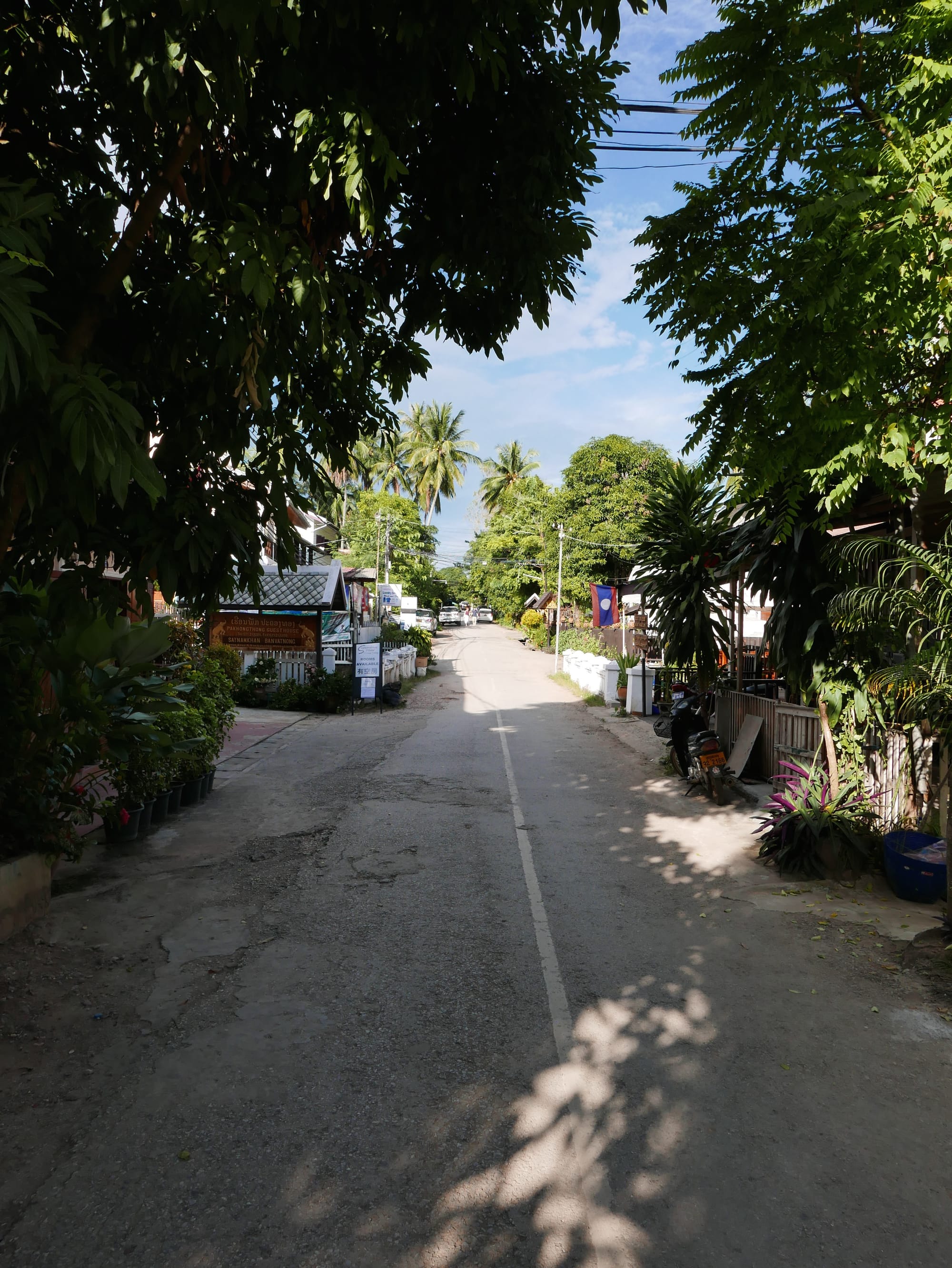 Photo by Author — the empty streets of Luang Prabang (ຫລວງພະບາງ/ຫຼວງພະບາງ), Laos