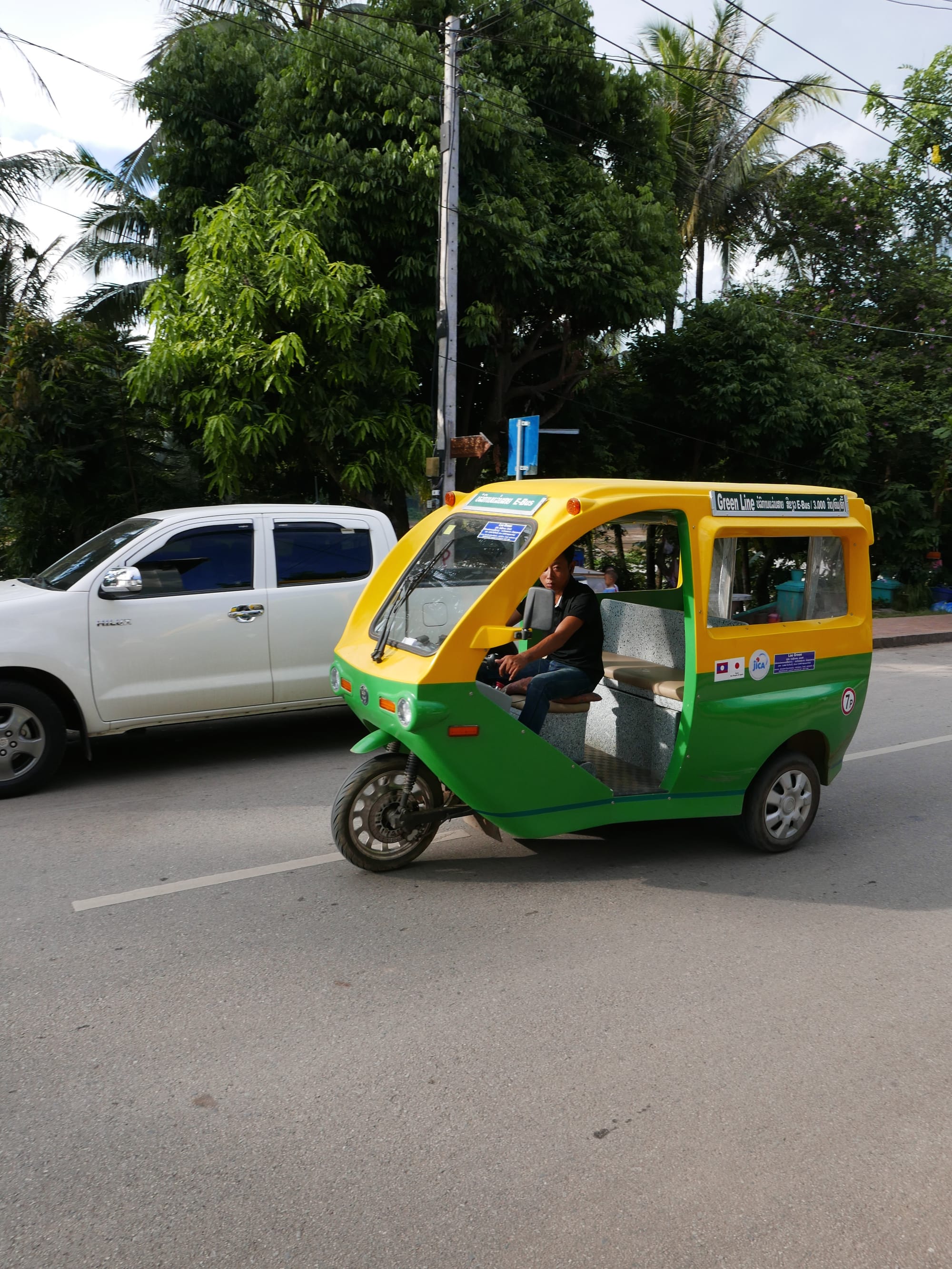 Photo by Author — a Tuk Tuk in Luang Prabang (ຫລວງພະບາງ/ຫຼວງພະບາງ), Laos