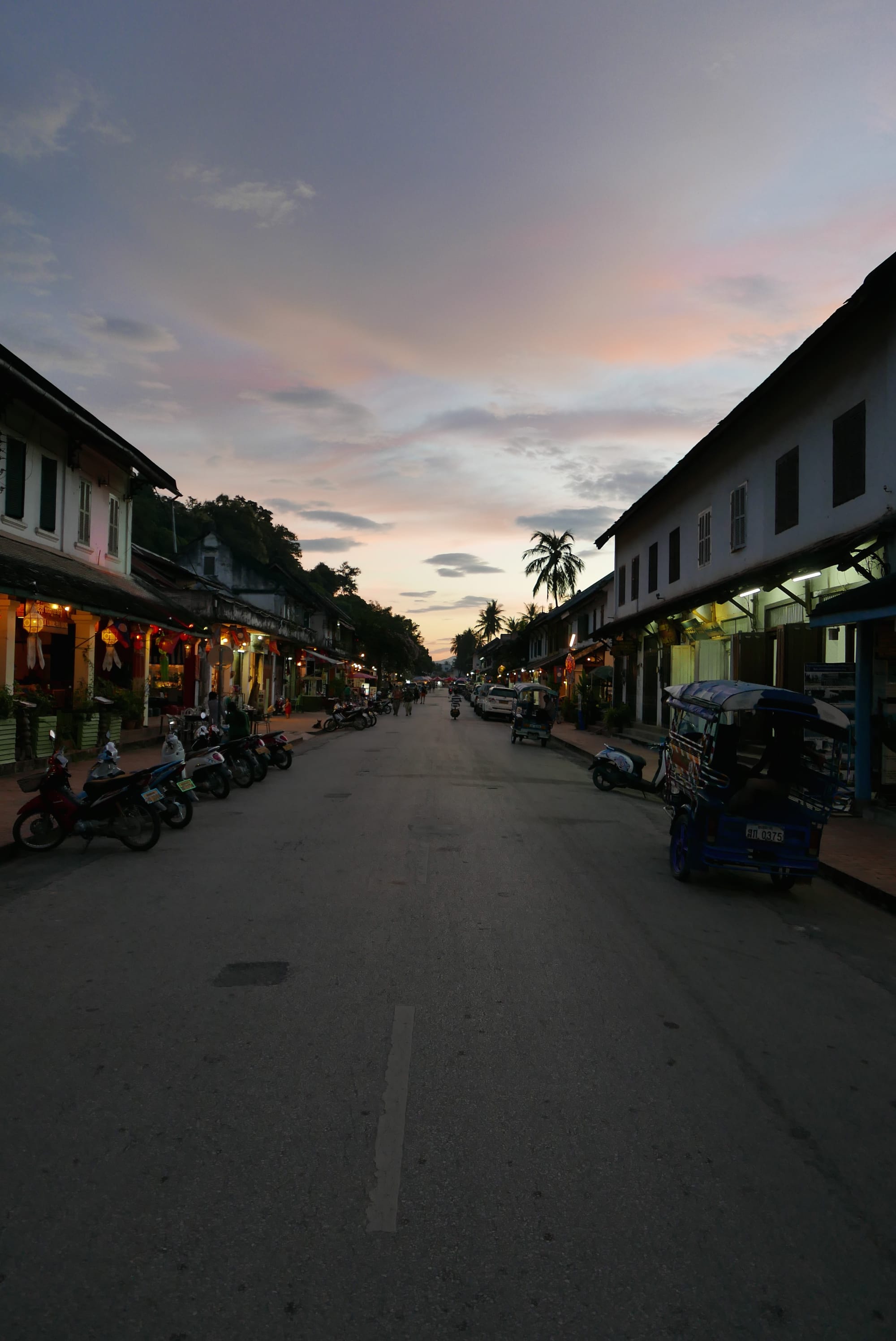 Photo by Author — heading down to the Night Market, Luang Prabang (ຫລວງພະບາງ/ຫຼວງພະບາງ), Laos