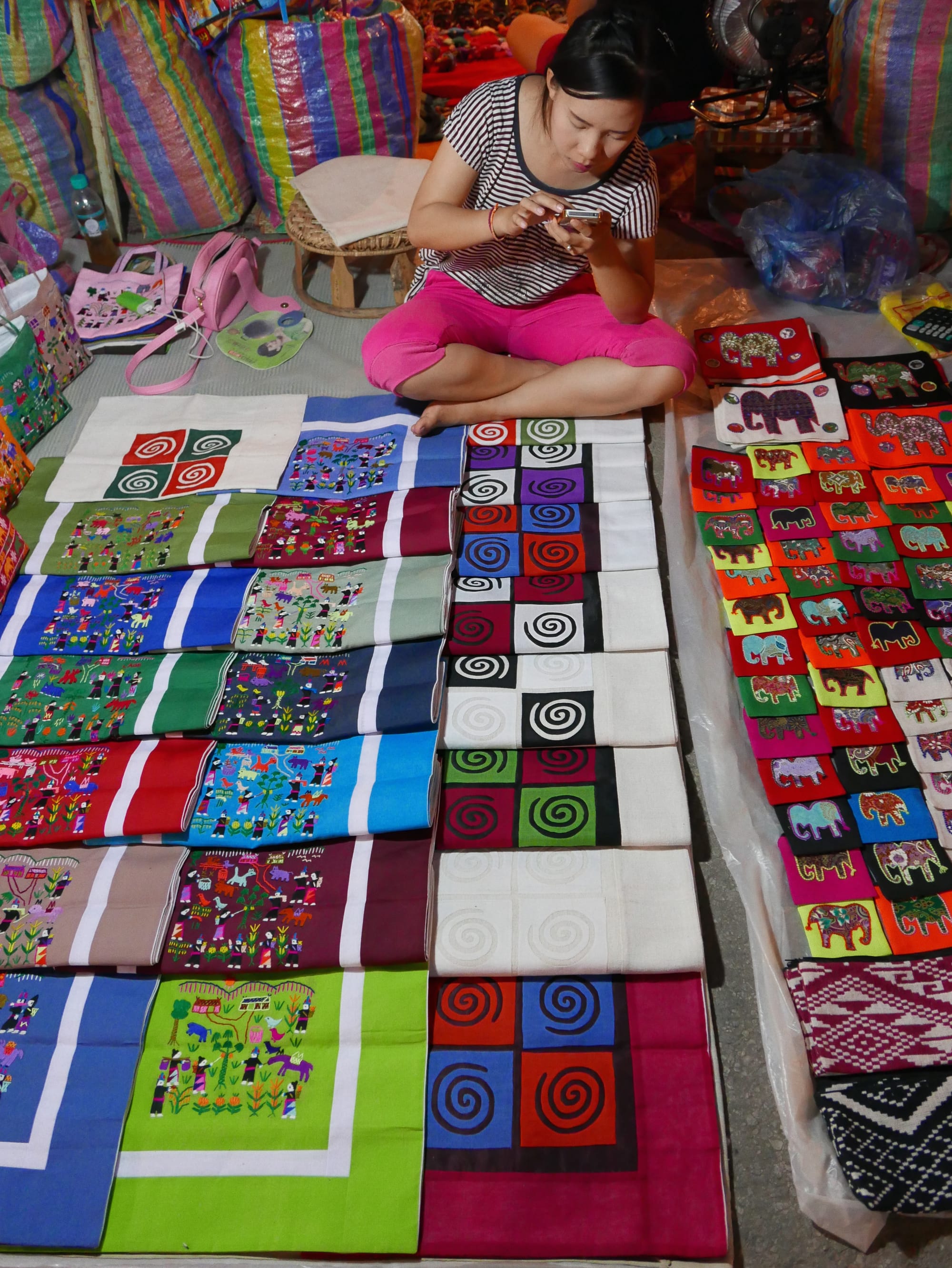 Photo by Author — Night Market, Luang Prabang (ຫລວງພະບາງ/ຫຼວງພະບາງ), Laos