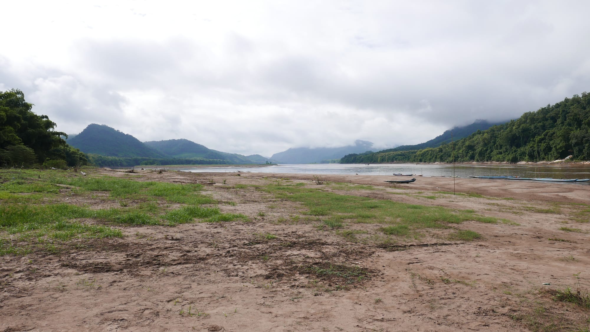 Photo by Author — the view across the Mekong River — Tham Ting (Tam Ting)/Pak Ou (ถ้ำติ่ง) Caves, Laos