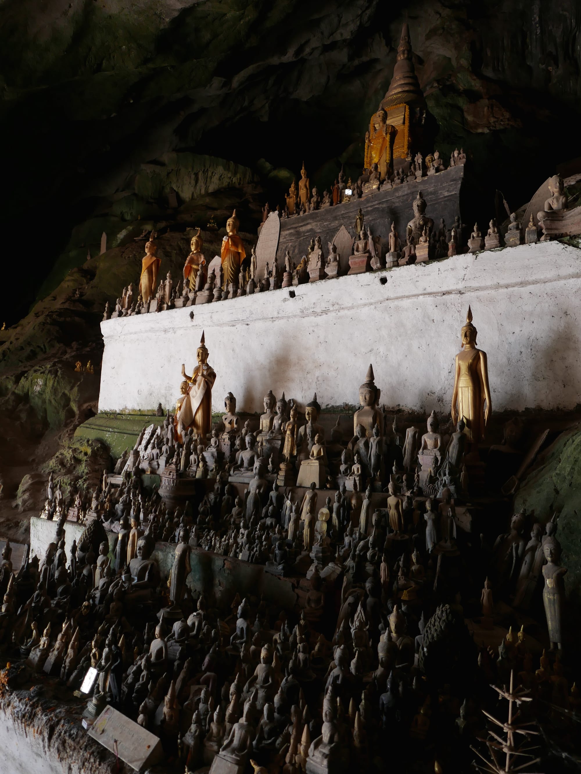 Photo by Author — Buddhas in the Tham Ting (Tam Ting)/Pak Ou (ถ้ำติ่ง) Caves, Laos