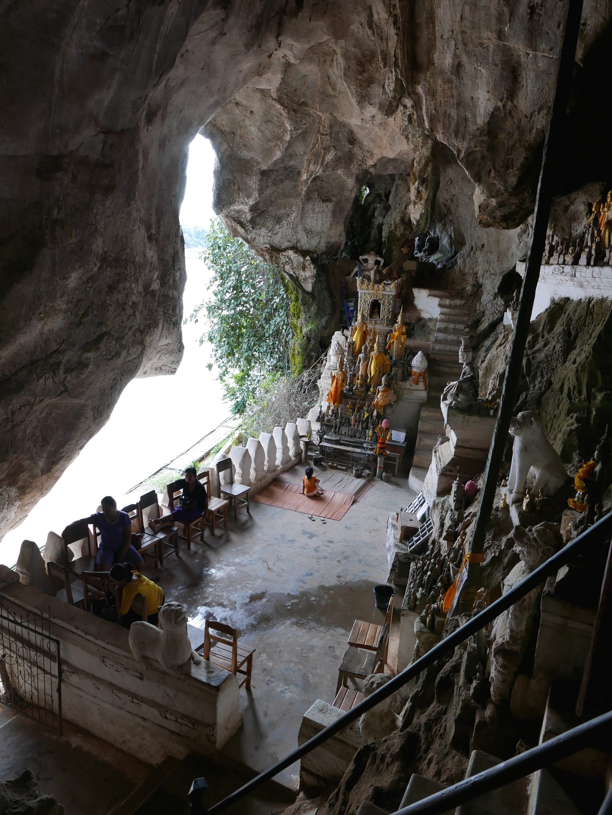 Photo by Author — the cave at Tham Ting (Tam Ting)/Pak Ou (ถ้ำติ่ง) Caves, Laos