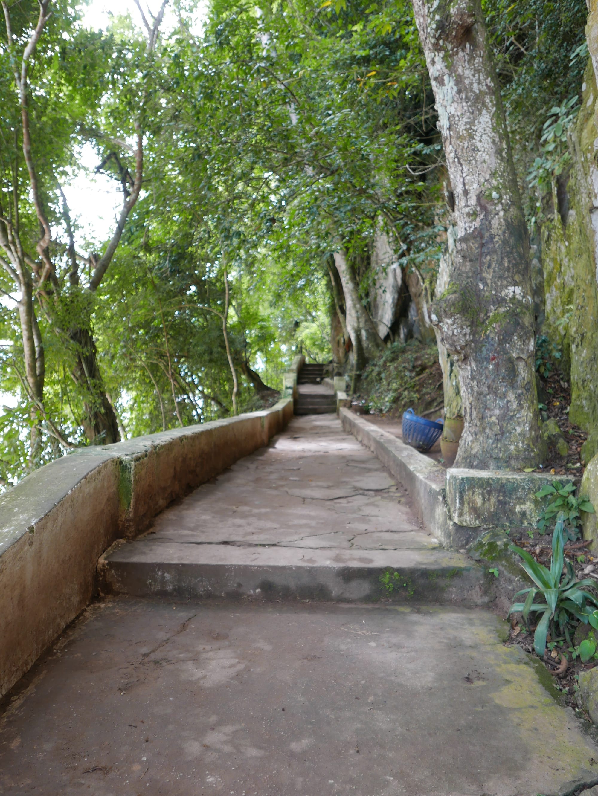 Photo by Author — the approach to the upper caves — Tham Ting (Tam Ting)/Pak Ou (ถ้ำติ่ง) Caves, Laos