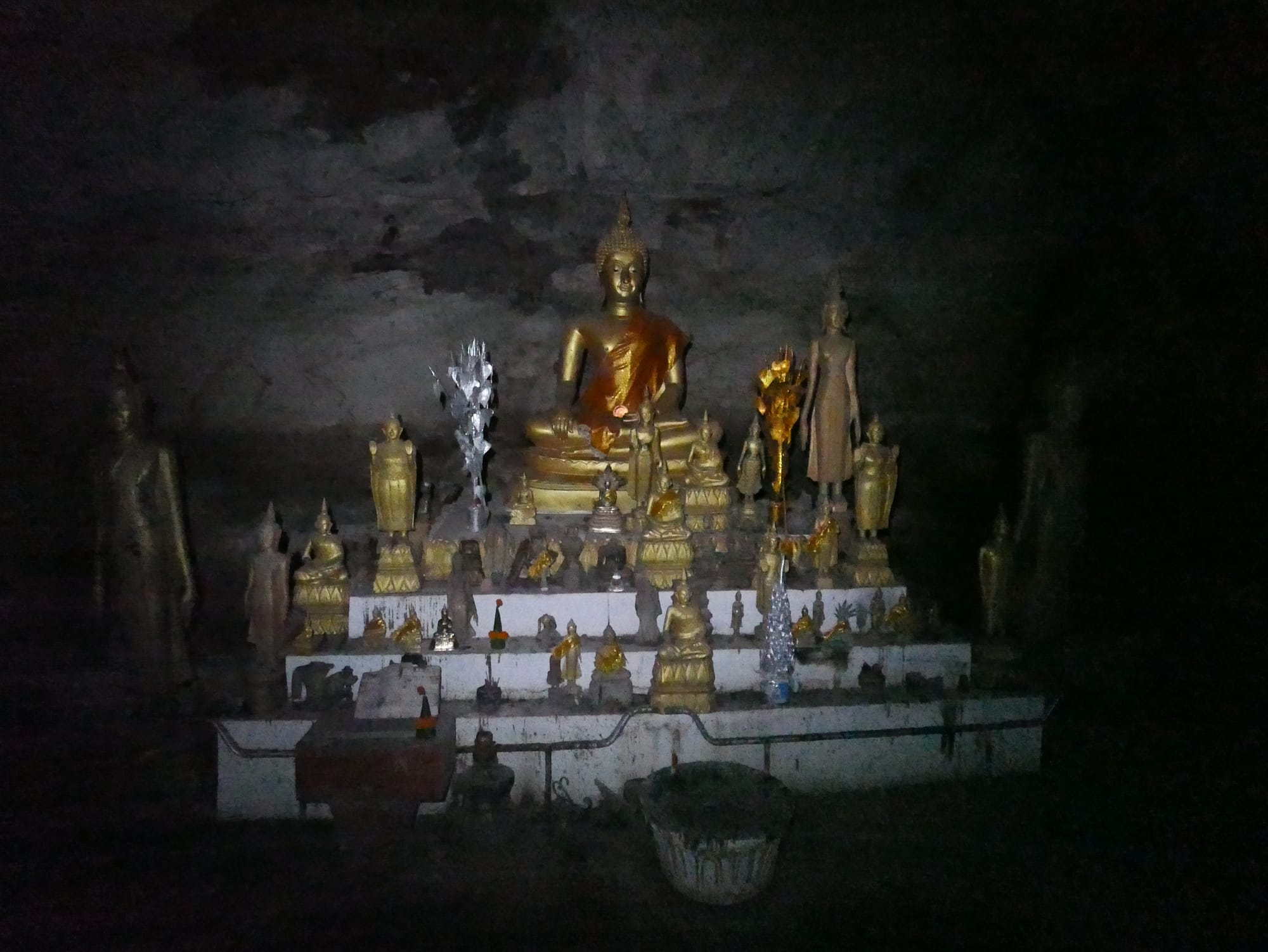 Photo by Author — a shrine in the upper cave — Tham Ting (Tam Ting)/Pak Ou (ถ้ำติ่ง) Caves, Laos