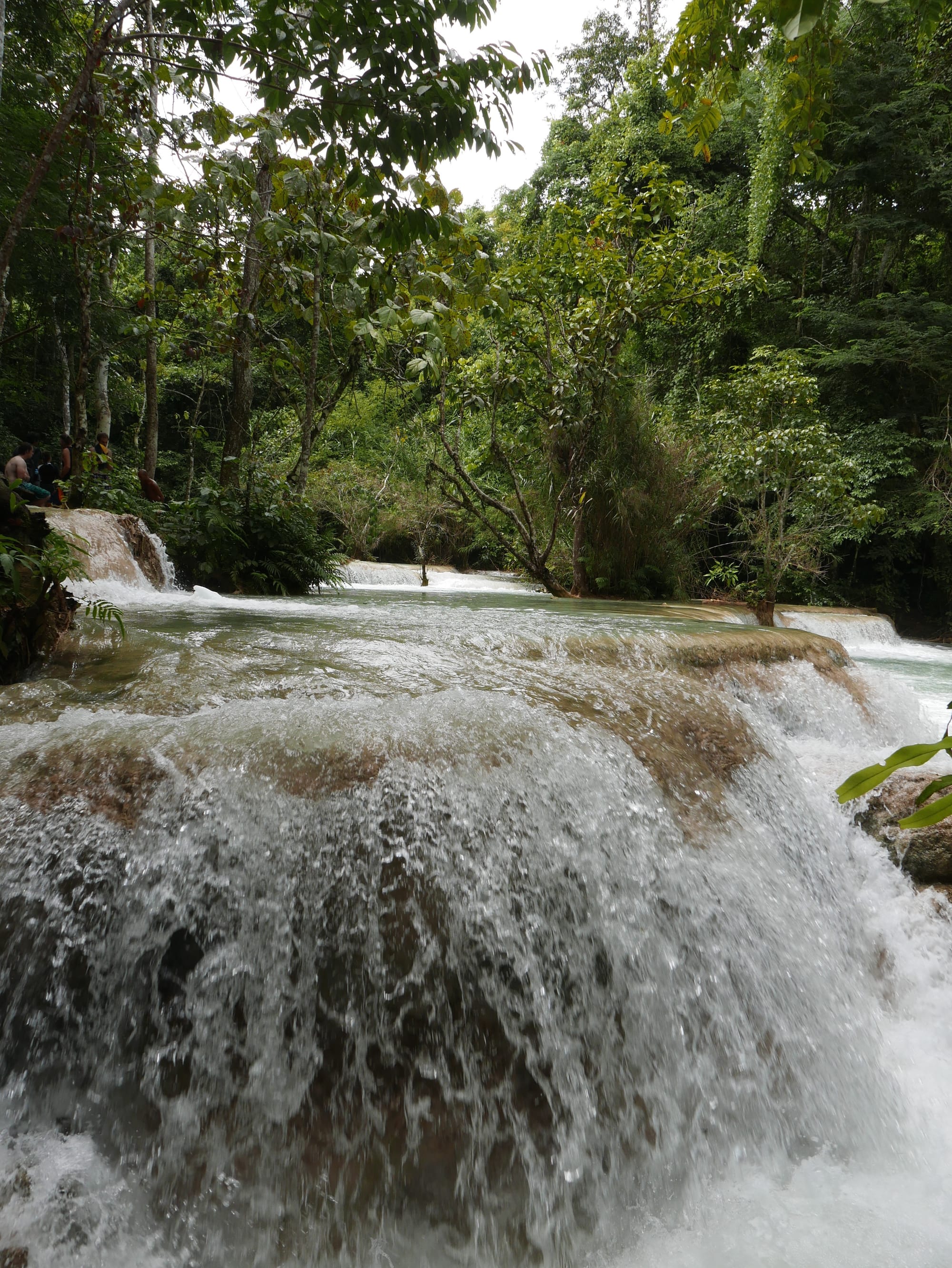 Photo by Author — Kuang Si Waterfall (ນ້ຳຕົກຕາດ ກວາງຊີ), Laos — the lower pools