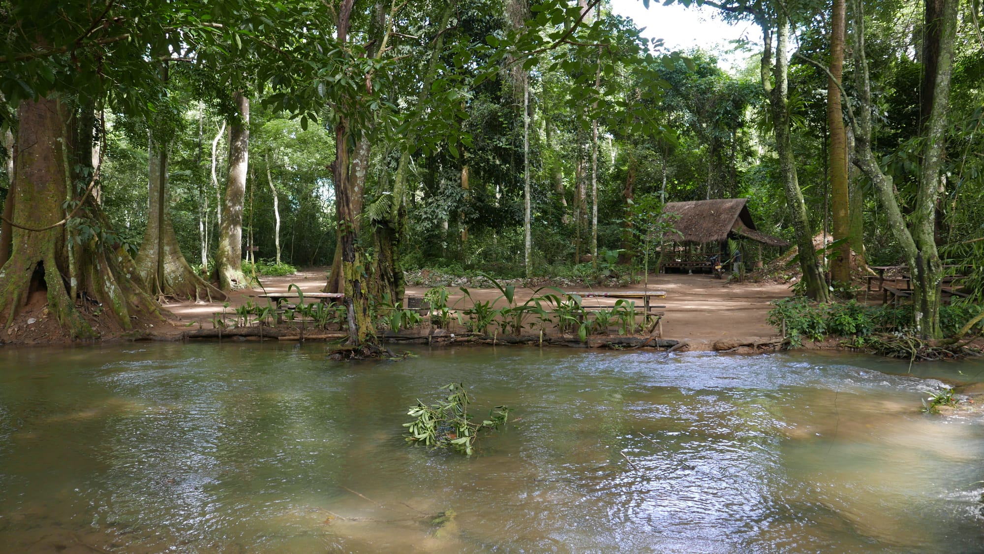 Photo by Author — Kuang Si Waterfall (ນ້ຳຕົກຕາດ ກວາງຊີ), Laos — the upper pools