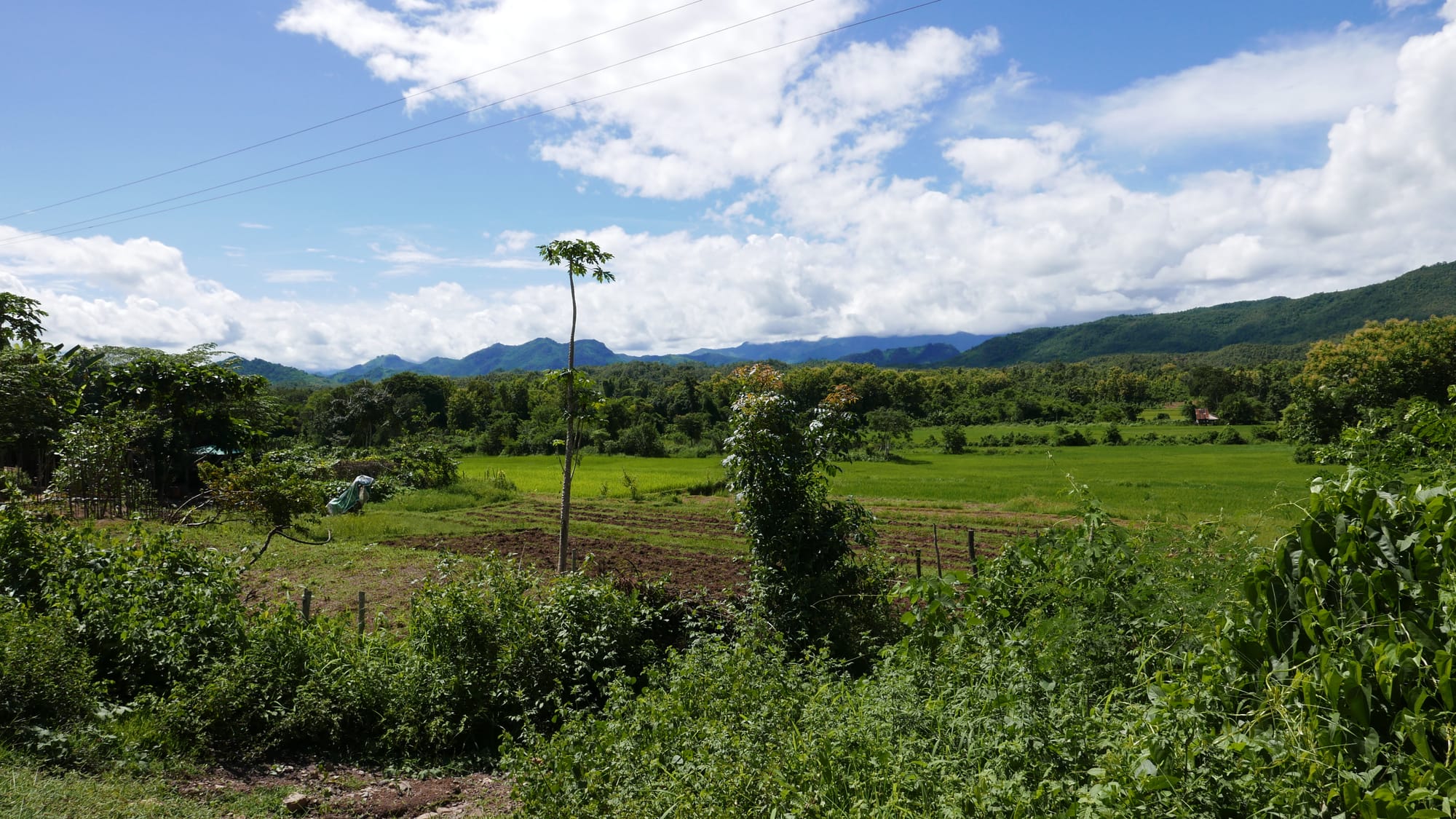 Photo by Author — a view from the road back to Ban Xieng Man