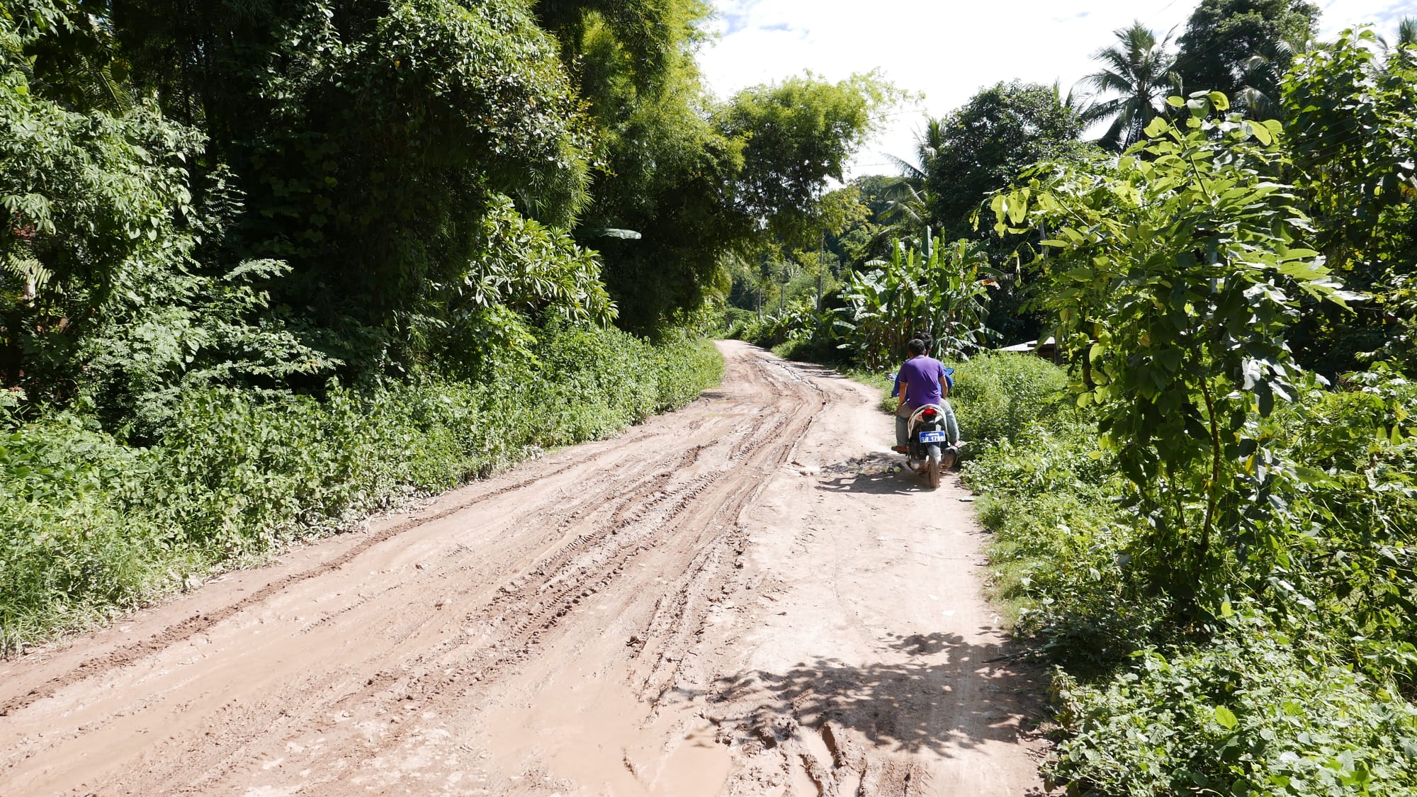 Photo by Author — the road back to Ban Xieng Man