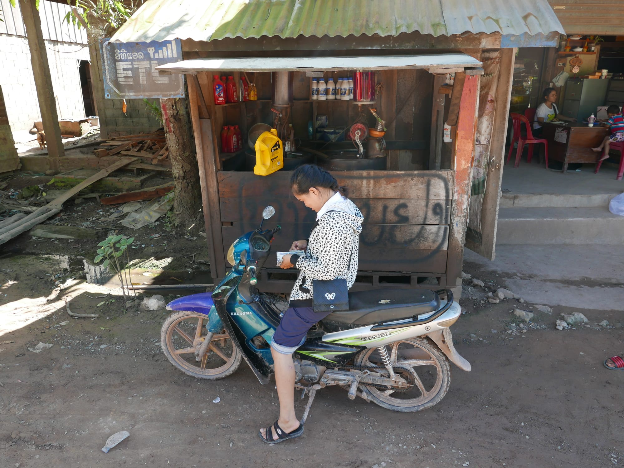 Photo by Author — local petrol station — Ban Xieng Man, Laos