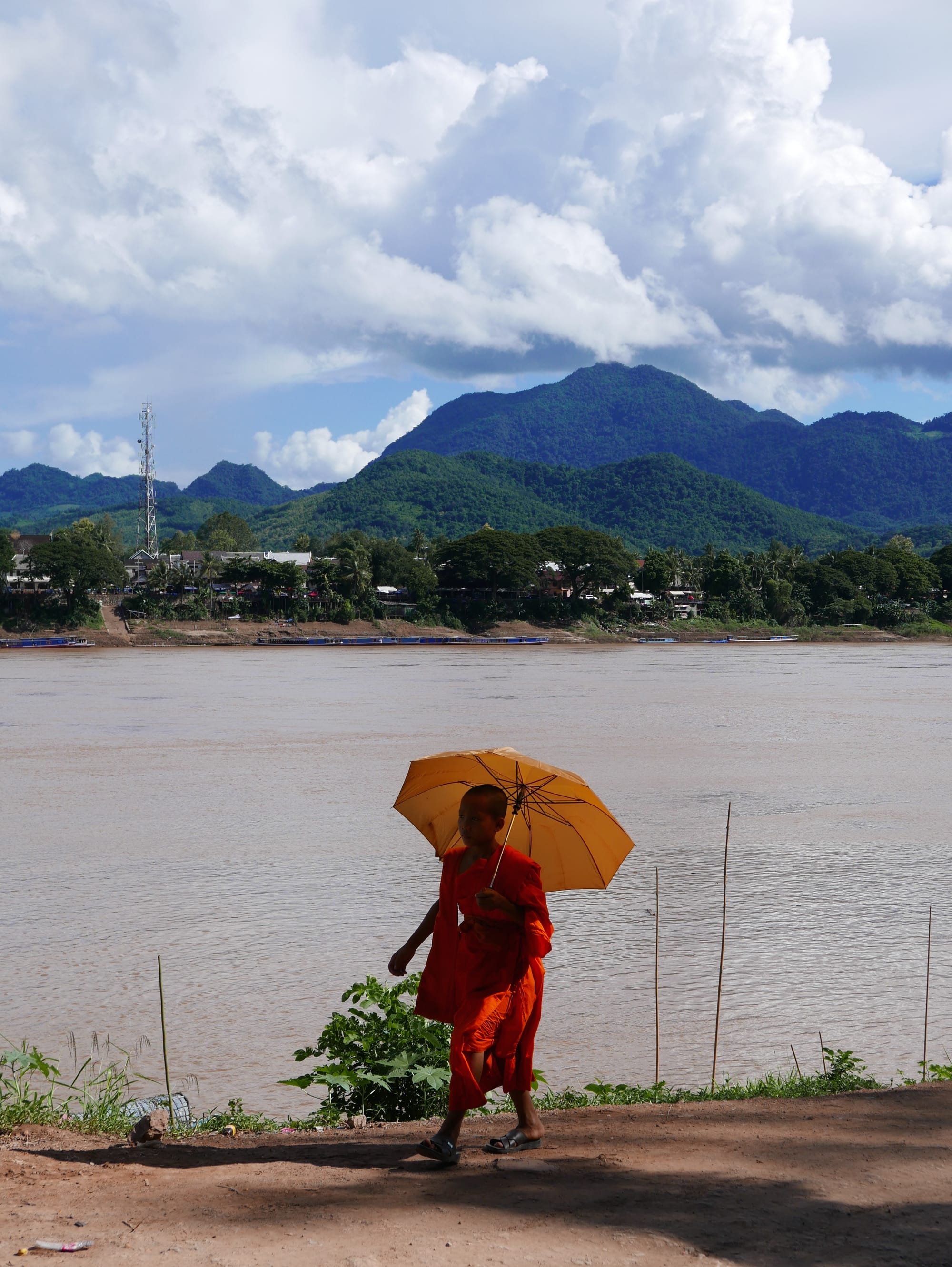 Photo by Author — the ferry across the Mekong from Luang Prabang (ຫລວງພະບາງ/ຫຼວງພະບາງ), Laos to Ban Xieng Man