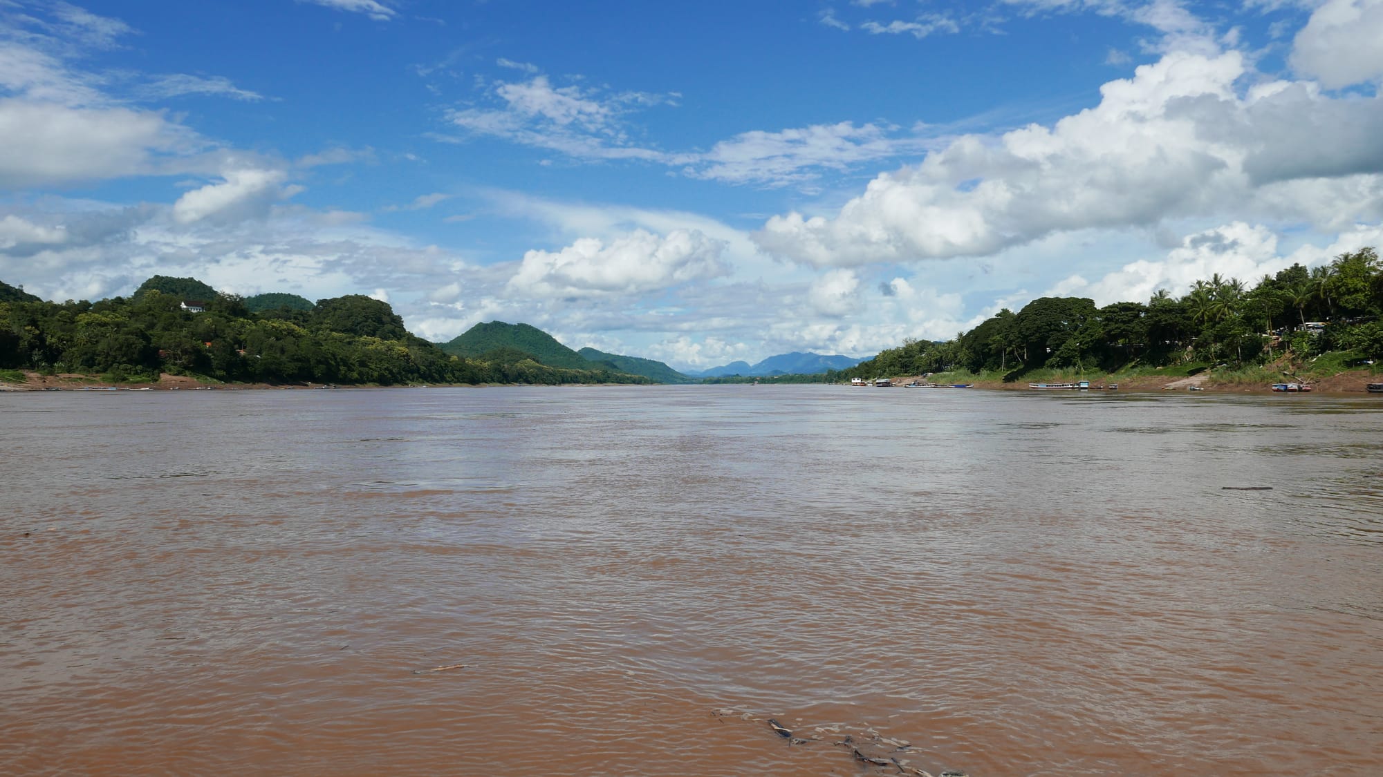 Photo by Author — onboard the ferry crossing the Mekong from Luang Prabang (ຫລວງພະບາງ/ຫຼວງພະບາງ), Laos to Ban Xieng Man