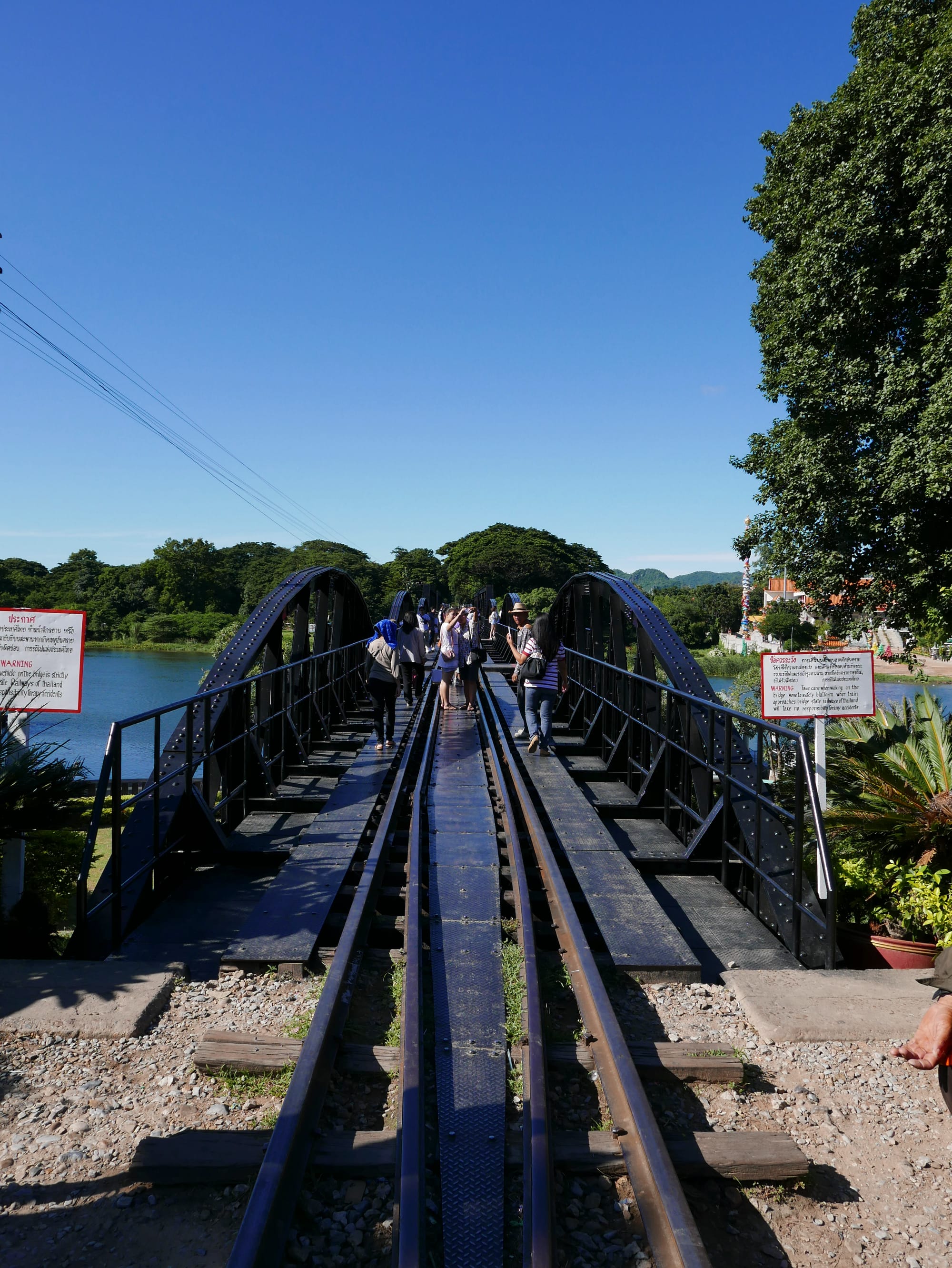 Photo by Author — walking over The Bridge on the River Kwai (สะพานข้ามแม่น้ำแคว), Thailand 