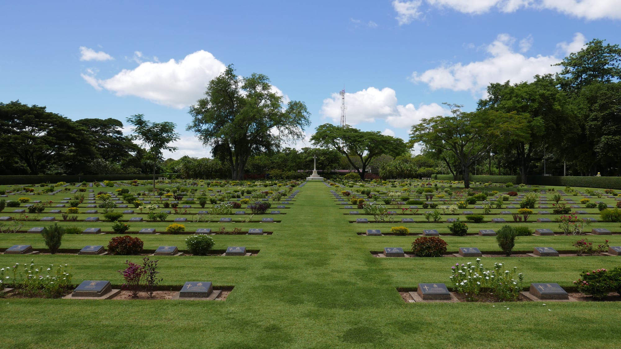 Photo by Author — Chungkai War Cemetery, National Hwy No 3228, Mueang Kanchanaburi, Changwat Kanchanaburi 71000, Thailand