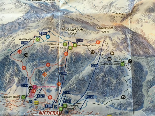 Skiing Niederau, Austria - Ski Map