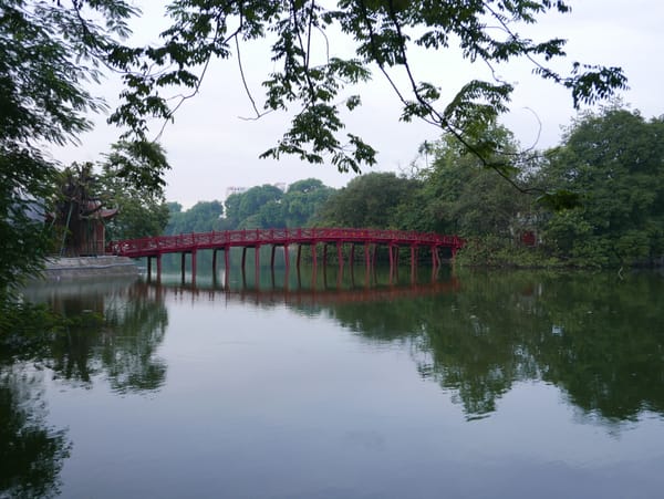 Early morning at Hoan Kiem Lake, Hanoi, Vietnam