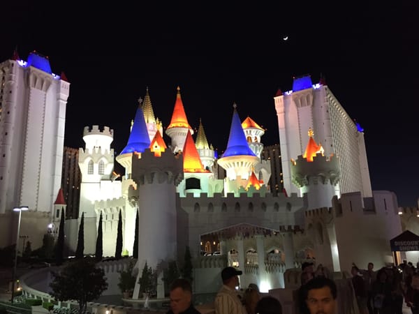 Las Vegas - not my kind of town - strange castle thing in Las Vegas