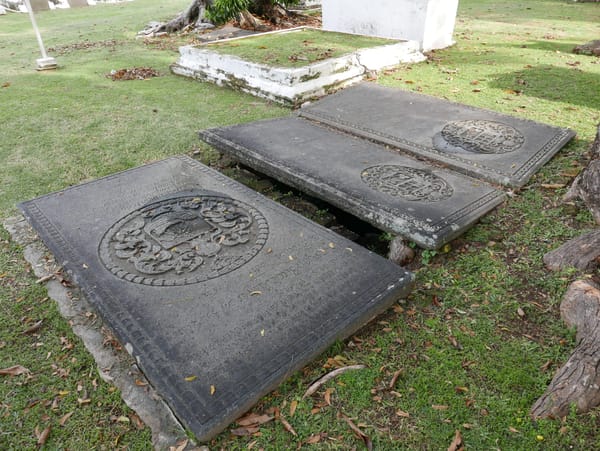 Gravestones in the Dutch Graveyard, Malacca, Malaysia