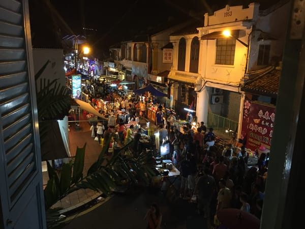 The Night Market from the Geographér Café, Malacca, Malaysia