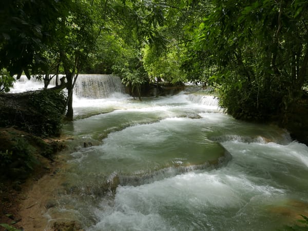 Kuang Si Waterfall (ນ້ຳຕົກຕາດ ກວາງຊີ), Laos — the lower pools